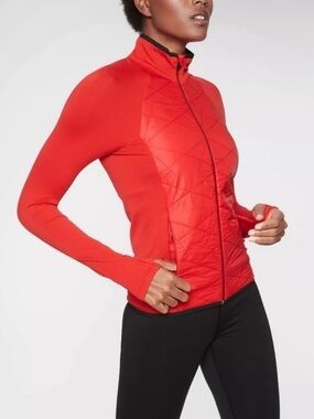 Athleta Insulated Flurry PrimaLoft Jacket in Red, Size Small Women’s